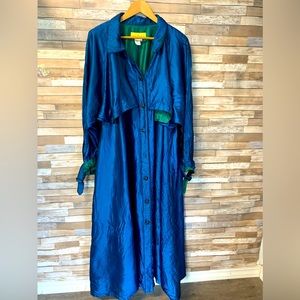 Women's Vintage ADA Mabel Long blue Coat Size 3x  RARE lightweight